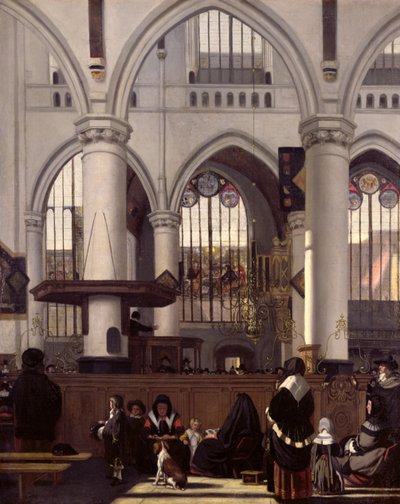 The Interior of Oude Kerk, Amsterdam by Emanuel de Witte